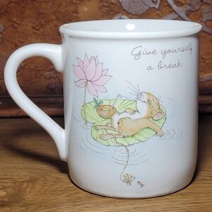 Vintage Hallmark Coffee Cup Mug~ Cute‎ Mouse “Give Yourself a Break"~ Gift Idea
